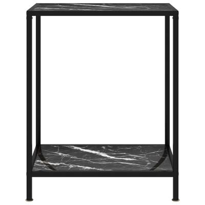 vidaXL Table console Noir 60x35x75 cm Verre trempé