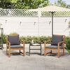 vidaXL Chaises de jardin 2 pcs Naturel 60 x 65 x 76.5 cm
