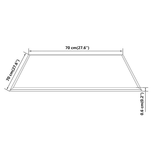 vidaXL Dessus de table carr&eacute; Verre tremp&eacute; 700 x 700 mm