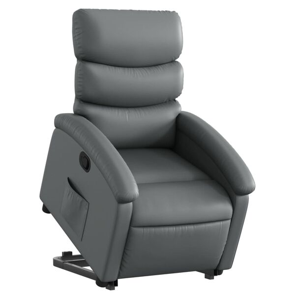 vidaXL Fauteuil inclinable gris similicuir