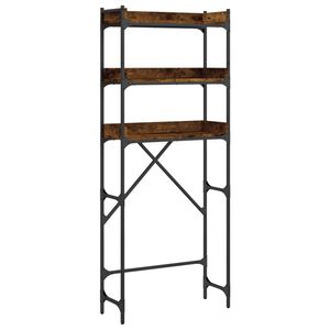 vidaXL &Eacute;tag&egrave;re de lave-linge ch&ecirc;ne fum&eacute; 67x25x163 cm bois d'ing&eacute;nierie