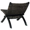 vidaXL Chaise de relaxation rotin kubu naturel et bois d'acajou massif