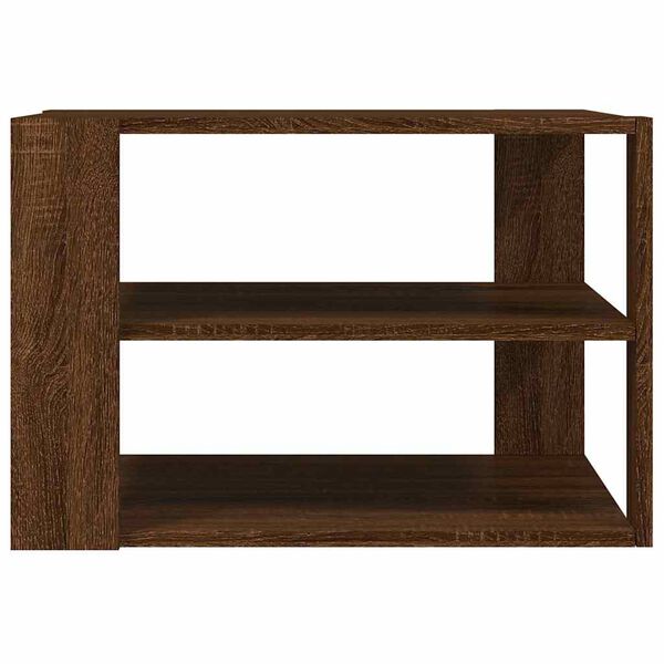 vidaXL Table basse ch&ecirc;ne marron 58x58x40 cm bois d'ing&eacute;nierie