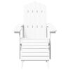 vidaXL Chaises de jardin Adirondack repose-pied table PEHD Blanc