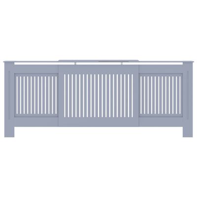 vidaXL Cache-radiateur MDF Gris 205 cm