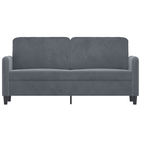 vidaXL Canap&eacute; &agrave; 2 places Gris fonc&eacute; 140 cm Velours