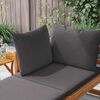 vidaXL Chaise longue avec 1 accoudoir Gris fonc&eacute; Bois d'acacia solide
