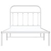 vidaXL Cadre de lit métal sans matelas et tête de lit blanc 100x190 cm