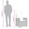 vidaXL Ensemble de bistro 3 pcs avec coussins beige résine tressée