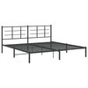 vidaXL Cadre de lit métal sans matelas avec tête de lit noir 193x203cm