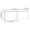 vidaXL Meubles TV muraux 4 pcs blanc 100x30x30 cm