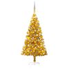 vidaXL Arbre de No&euml;l artificiel pr&eacute;-&eacute;clair&eacute; et boules dor&eacute; 120 cm PET
