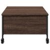 vidaXL Table basse avec roulettes chêne marron bois d'ingénierie