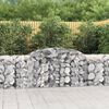 vidaXL Paniers &agrave; gabions arqu&eacute;s 2 pcs 300x50x80/100 cm fer galvanis&eacute;