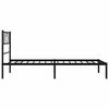vidaXL Cadre de lit métal sans matelas avec tête de lit noir 100x200cm