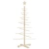vidaXL Arbre de No&euml;l en bois pour d&eacute;coration 125 cm bois massif de pin