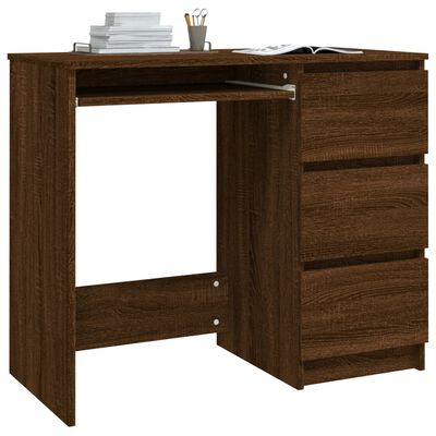 vidaXL Bureau Chêne marron 90x45x76 cm Bois d'ingénierie