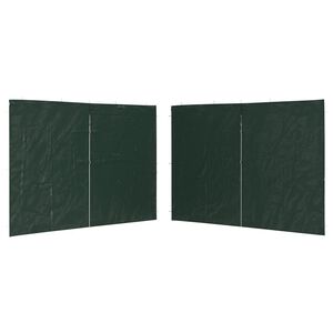 vidaXL Paroi de tente réception 2 pcs avec fermeture éclair PE Vert