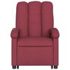 vidaXL Fauteuil inclinable de massage électrique rouge bordeaux tissu