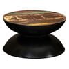 vidaXL Table basse Bois de r&eacute;cup&eacute;ration massif Base noire 60x60x33 cm