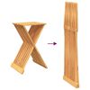 vidaXL Tabouret pliant 40x32,5x70 cm Bois massif de teck