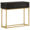vidaXL Table console noir 90x30x76 cm bois massif de manguier et fer