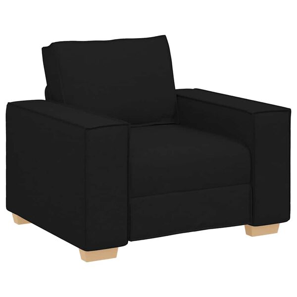 vidaXL Canap&eacute; Fauteuil Noir 60 cm Tissu