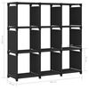 vidaXL &Eacute;tag&egrave;re d'affichage 9 cubes Noir 103x30x107,5 cm Tissu