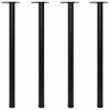 vidaXL 4 pieds de table r&eacute;glables en hauteur Noir 1100 mm