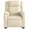 vidaXL Fauteuil inclinable de massage crème tissu