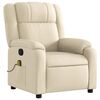 vidaXL Fauteuil inclinable de massage crème tissu