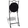 vidaXL Chaises pliables de bistro 2 pcs Céramique Noir et blanc