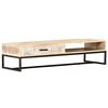 vidaXL Table basse Blanc 117x50x30 cm Bois d'acacia solide