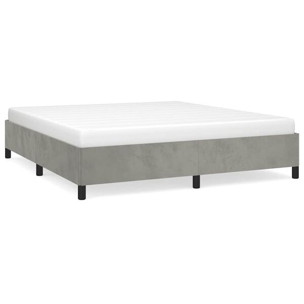 vidaXL Cadre de lit sans matelas gris clair California velours