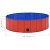 vidaXL Piscine pliable pour chiens Rouge 120x30 cm PVC