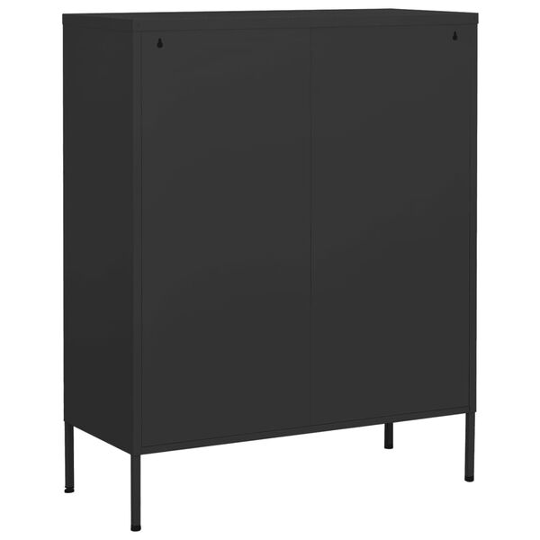 vidaXL Armoire de rangement Anthracite 80x35x101,5 cm Acier