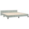 vidaXL Cadre de lit sans matelas gris clair California velours