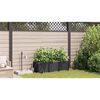 vidaXL Cache-pot de jardin 3 pcs Noir Acier