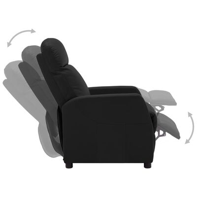 vidaXL Fauteuil inclinable électrique noir similicuir