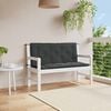 vidaXL Coussins de banc de jardin lot de 2 carreaux noir 120x50x7 cm