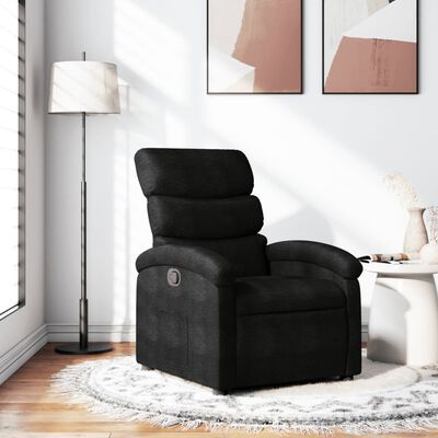 vidaXL Fauteuil inclinable Noir Tissu