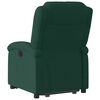 vidaXL Fauteuil inclinable de massage &eacute;lectrique vert fonc&eacute; velours