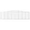 vidaXL Paniers &agrave; gabions arqu&eacute;s 7 pcs 400x30x100/120 cm Fer galvanis&eacute;