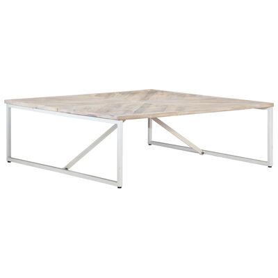 vidaXL Table basse 110x110x36 cm Bois de manguier solide