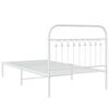 vidaXL Cadre de lit métal sans matelas et tête de lit blanc 100x190 cm