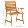 vidaXL Ensemble &agrave; manger de jardin 3 pcs Bois d'acacia solide