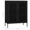 vidaXL Armoire de rangement Noir 80x35x101,5 cm Acier