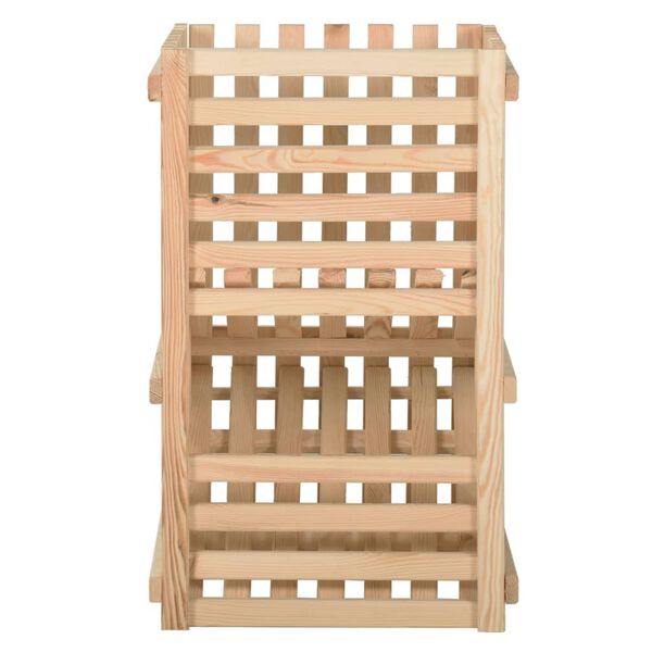 vidaXL Boîte à pommes de terre 50x50x50 cm Bois de pin solide