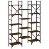vidaXL Biblioth&egrave;que ch&ecirc;ne fum&eacute; 127,5x28,5x172,5 cm bois d'ing&eacute;nierie