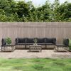 vidaXL Salon de jardin 7 pcs avec coussins anthracite r&eacute;sine tress&eacute;e